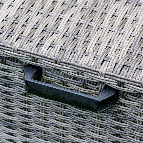 Сундук для хранения Karl 120 Royal Family из искусственного ротанга c колесиками, цвет серый фото 3