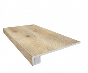 Комплект Керамогранитная ступень Estima SI01 33x120 см с бортиком + Подступенок 14,5х120 см