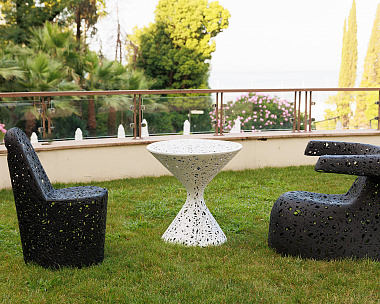 Стол Vitgarden Race Table d70 Bianco из базальта, цвет белый
