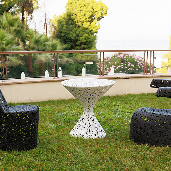 Стол Vitgarden Race Table d70 Bianco из базальта, цвет белый фото 2