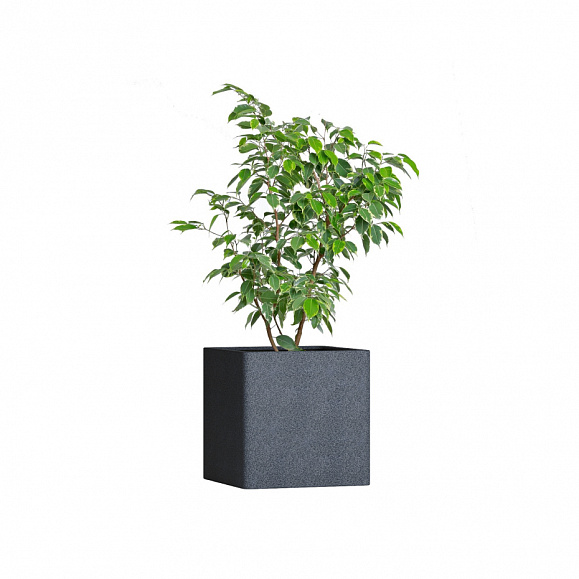 Кашпо TERRAFAKTURA Квадро 30x30x30 Базальт фото 1