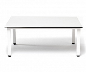 Канны журнальный столик из HPL 90х60, H40, каркас белый, цвет столешницы молочный