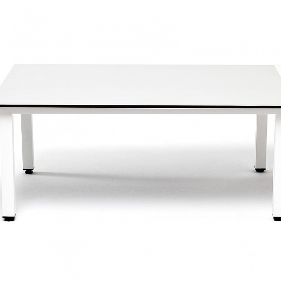 Канны журнальный столик из HPL 90х60, H40, каркас белый, цвет столешницы молочный фото 2