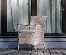 Обеденное кресло Amelia Royal Family из искусственного ротанга, цвет бежевый
