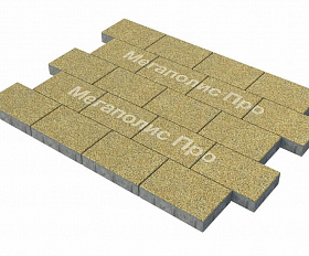 Тротуарная плитка Фабрика Готика Картано Гранде 300х200х60 мм Голд 4