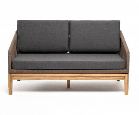 Диван двухместный Канны 4SIS из роупа (веревки), каркас дуб, цвет коричневый