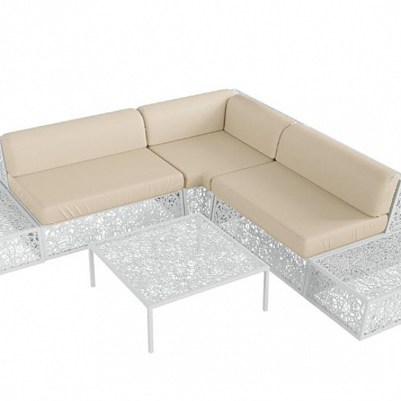 Модульный диван Vitgarden Lounge Set Bianco из базальта, цвет белый фото 1