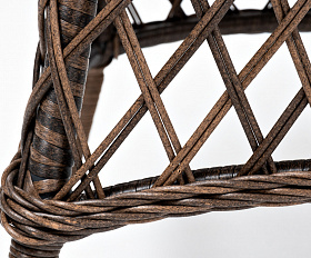 Эспрессо плетеный круглый стол, диаметр 80 см, цвет коричневый