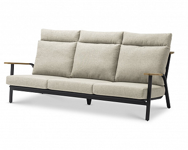 Комплект лаунж мебели Malmo Brafritid с 3-х местным диваном,антрацит/светло-серый, алюминий
