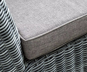 Диван двухместный Капучино 4SIS из искусственного ротанга, цвет графит