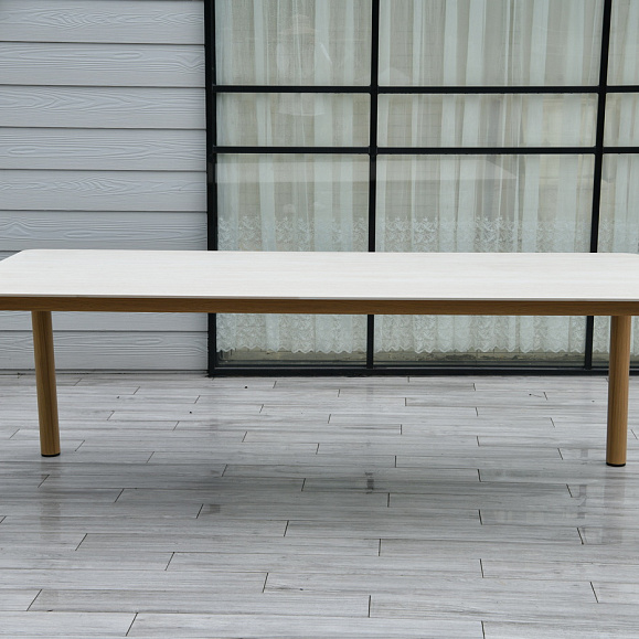 Кейптаун стол обеденный из алюминия, столешница из искусственного камня фото 2