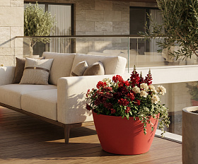 Кашпо Concretika Боул D80H45 Ред 3000