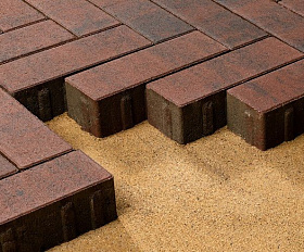 Тротуарная плитка 342 механический завод Паркет 240x80x60мм ColorMix Гавана