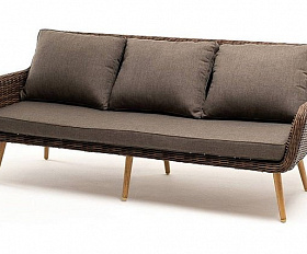 Диван Прованс 4SIS из искусственного ротанга трехместный, цвет коричневый