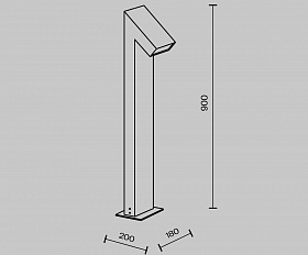Ландшафтный светильник Guss Maytoni O592FL-L15GF3K цвет Графит