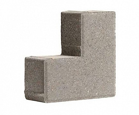 Тротуарная плитка 342 механический завод Уголок 200x200x80мм Серый