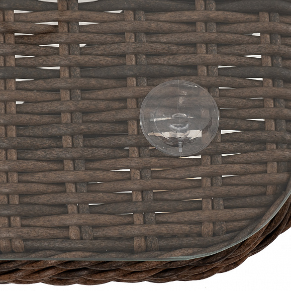 Прованс столик журнальный из ротанга, цвет коричневый фото 4