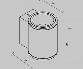 Настенный светильник (бра) Shim Maytoni O303WL-L5W3K цвет Белый