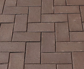 Тротуарная клинкерная брусчатка ЛСР Мюнхен 200х100х50 мм, коричневый
