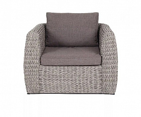 Кресло Кальяри 4SIS из искусственного ротанга (гиацинт), цвет серый