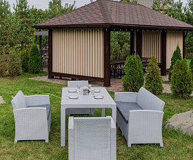 Обеденный комплект Grand Lana Dining L Royal Family из пластика, цвет светло-серый