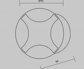 Встраиваемый светильник Biscotti Maytoni O036-L3B3K цвет Черный