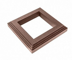 Юбка столба ограждения Экодэк Спирит 190х190х30 мм, цвет Каштан