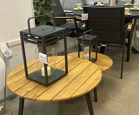 Кофейный комплект Marine Brafritid антрацит/натуральный, алюминий/тик