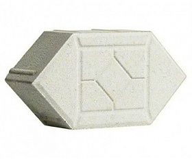 Тротуарная плитка 342 механический завод Ромб 80 мм Белый