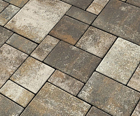 Тротуарная плитка Нобетек Новый город квартет 4НГК6Ф Колормикс №8 Гранит