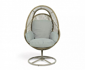 Кресло-кокон Барселона 4SIS из искусственного ротанга, цвет соломенный