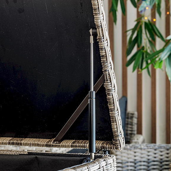 Сундук для хранения Karl 120 Royal Family из искусственного ротанга c колесиками, цвет серый фото 9