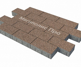 Тротуарная плитка Фабрика Готика Картано 300х150х80 мм Голд 16