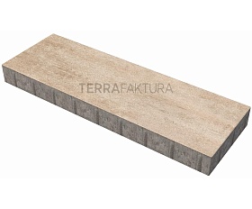 Пошаговая плита для дорожек Terrafaktura Лонго 900х300х80 мм Береговая дюна