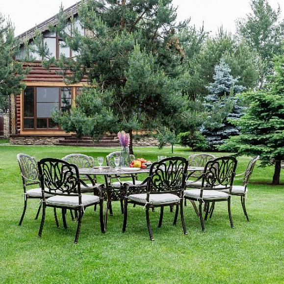 Обеденный комплект Wilhelm Royal Family из алюминия на 8 персон фото 1