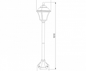 Уличный светильник Elektrostandard Apus F IP44 GL 1009F черное золото