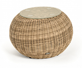 Барселона кофейный столик из искусственного ротанга, цвет соломенный