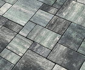 Тротуарная плитка Нобетек Новый город квартет 4НГК6Ф Колормикс №3 Малахит