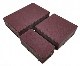 Тротуарная плитка Лидер 40 Провинция 60 мм Красный