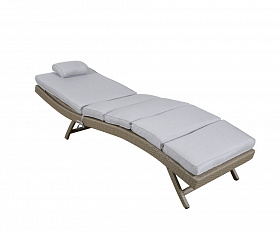 Лиссабон шезлонг из искусственного ротанга, цвет соломенный