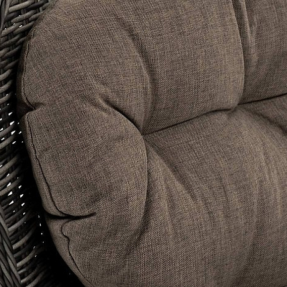 Кресло Алиса 4SIS плетеное, цвет графит с подушками фото 2