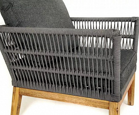 Кресло Мальорка 4SIS из роупа (веревки), цвет темно-серый