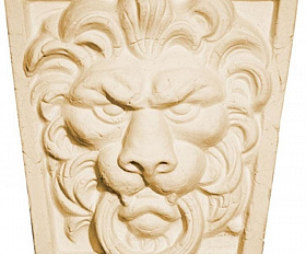 Замковый камень "Лев", цвет бежевый