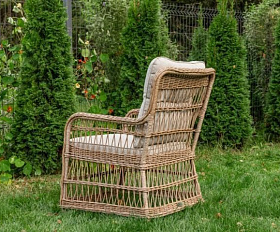 Обеденное кресло Isabella Royal Family из искусственного ротанга, цвет бежевый