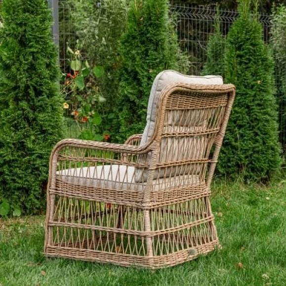 Обеденное кресло Isabella Royal Family из искусственного ротанга, цвет бежевый фото 4