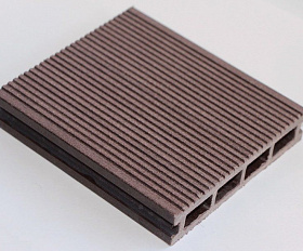 Террасная доска MasterDeck Classic 140мм*26мм узкий + широкий вельвет, цвет Венге