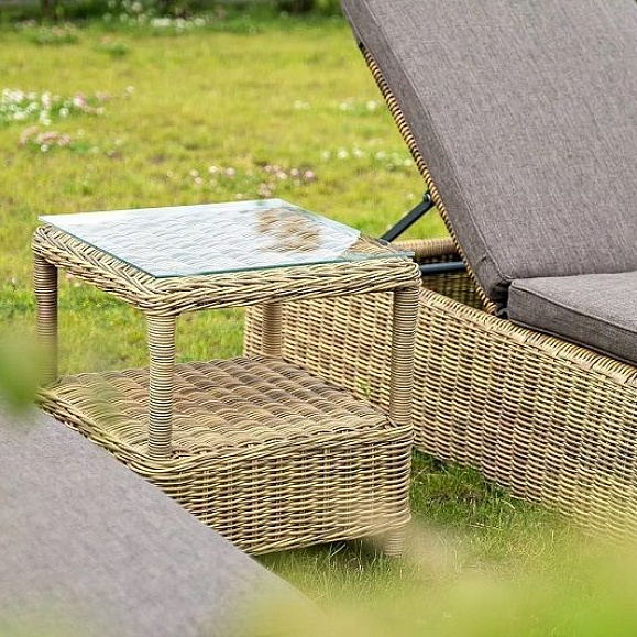 Столик кофейный Форио 4SIS из искусственного ротанга, цвет соломенный фото 5