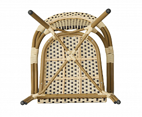 Кабри плетеный стул из искусственного ротанга, цвет бежево-коричневый