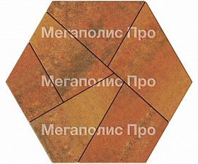 Тротуарная плитка Выбор Оригами Б.4.Фсм.8 80 мм Листопад Арабская ночь
