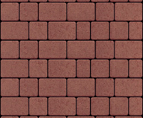 Тротуарная плитка Старый город 60 мм, цвет Винный, полный прокрас